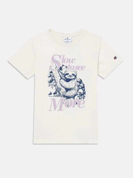 Foto van product T-shirt print Champion beżowy
