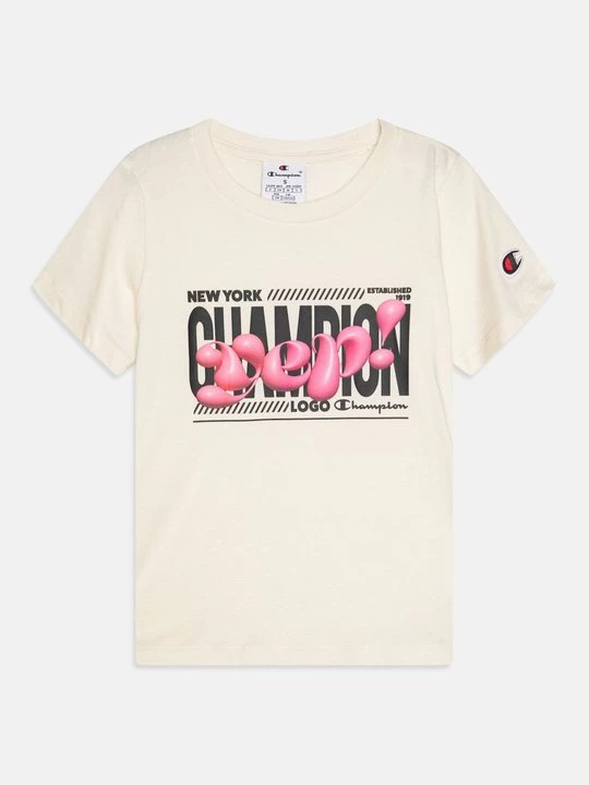 Foto van product T-shirt print Champion beżowy
