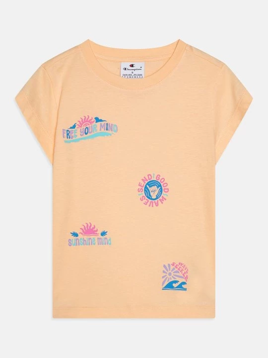 Foto van product T-shirt print Champion donkerroze