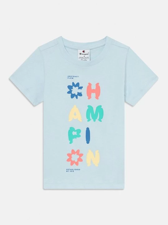 Foto van product T-shirt print Champion lichtblauw