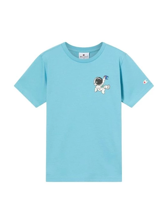 Foto van product T-shirt print Champion lichtblauw