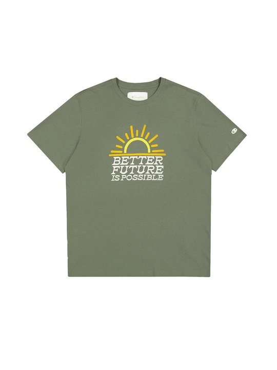 Foto van product T-shirt print Champion olijfgroen