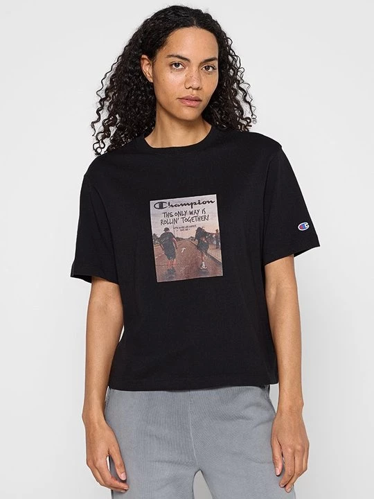 Foto van product T-shirt print Champion zwart