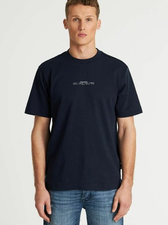 Foto van product T-shirt print CHASIN' donkerblauw