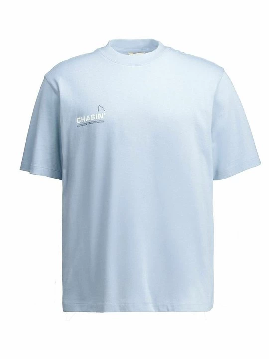 Foto van product T-shirt print CHASIN' lichtblauw