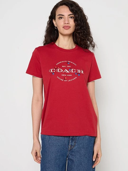Foto van product T-shirt print Coach rood