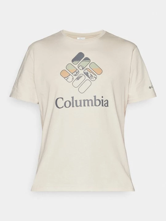 Foto van product T-shirt print Columbia cognac