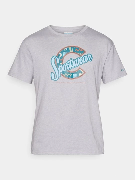 Foto van product T-shirt print Columbia grijs