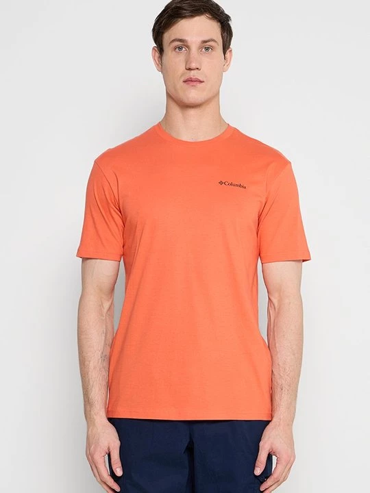 Foto van product T-shirt print Columbia oranje