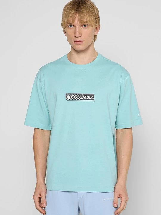 Foto van product T-shirt print Columbia turquoise