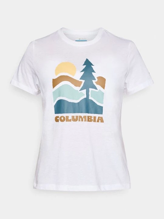 Foto van product T-shirt print Columbia wit