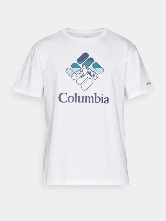 Foto van product T-shirt print Columbia wit