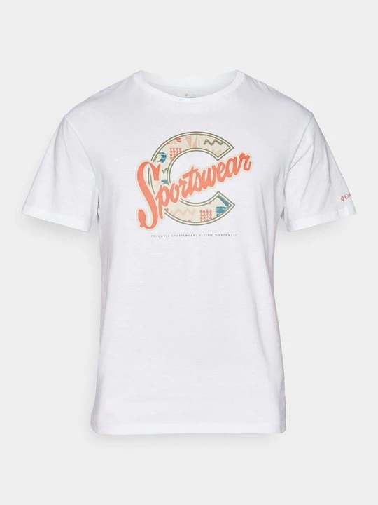 Foto van product T-shirt print Columbia wit