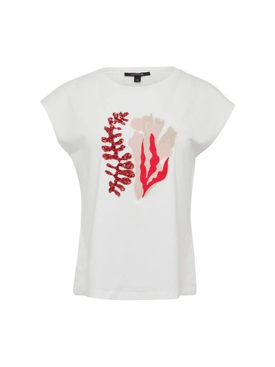 Foto van product T-shirt print comma wit