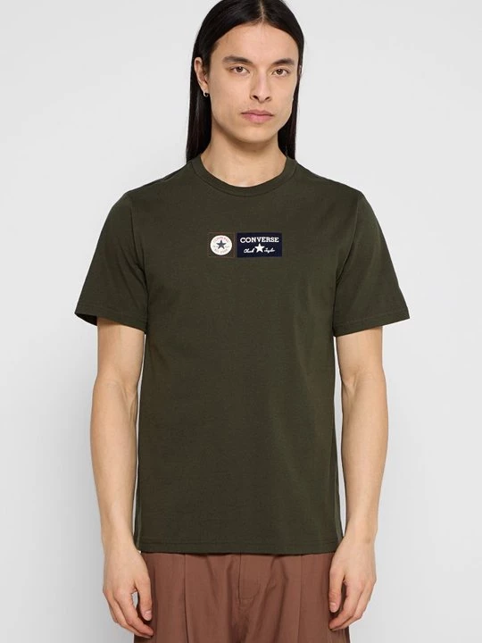 Foto van product T-shirt print Converse donkergroen