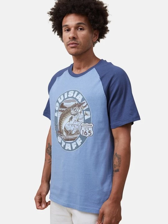 Foto van product T-shirt print Cotton On blauw