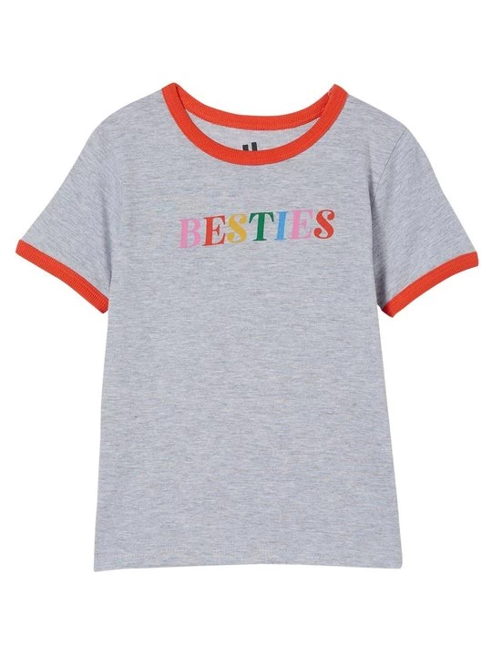 Foto van product T-shirt print Cotton On lichtgrijs gemêleerd