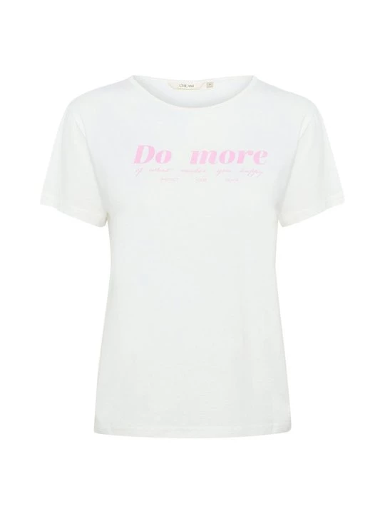 Foto van product T-shirt print Cream wit