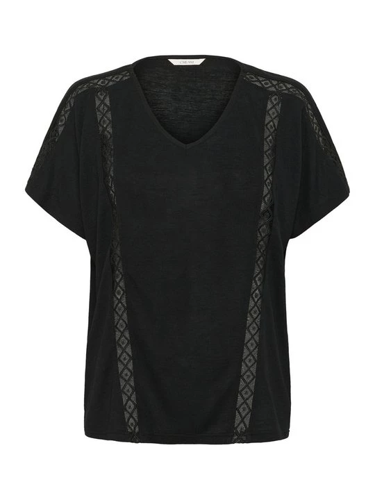 Foto van product T-shirt print Cream zwart