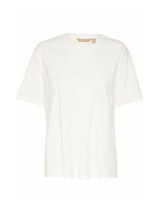 Foto van product T-shirt print Culture crème
