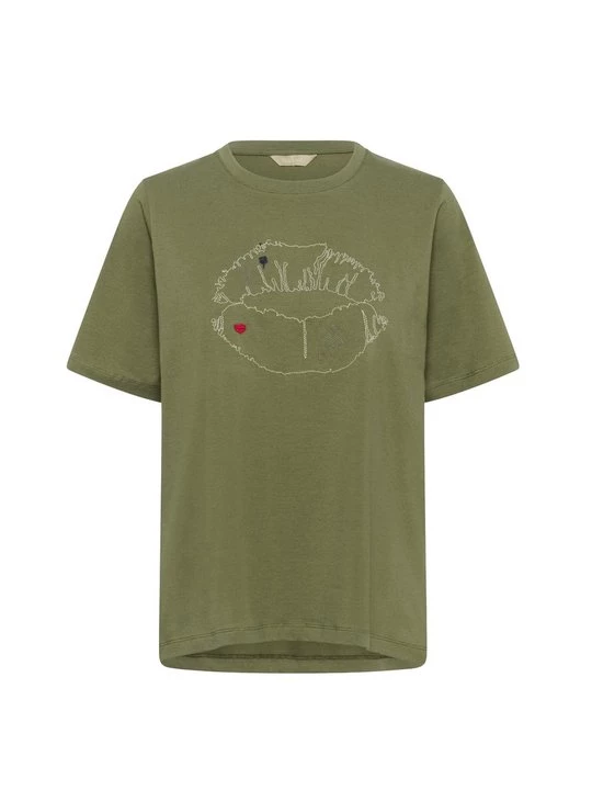 Foto van product T-shirt print Culture donkergroen