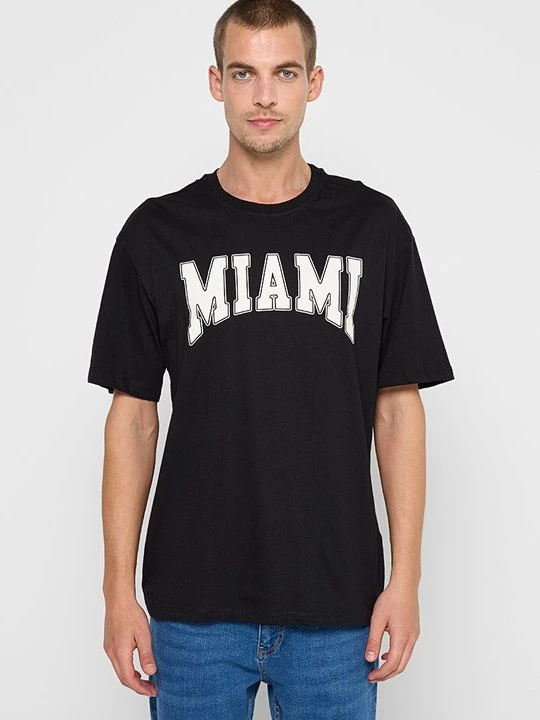 Foto van product T-shirt print DeFacto zwart
