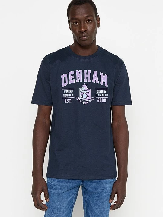 Foto van product T-shirt print Denham donkerblauw