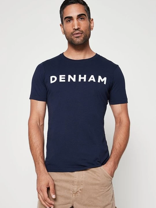 Foto van product T-shirt print Denham donkerblauw