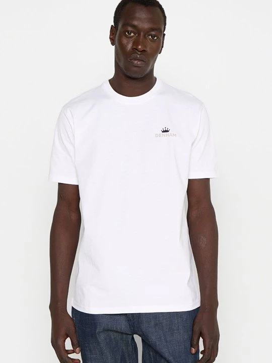 Foto van product T-shirt print Denham wit