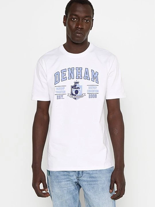 Foto van product T-shirt print Denham wit