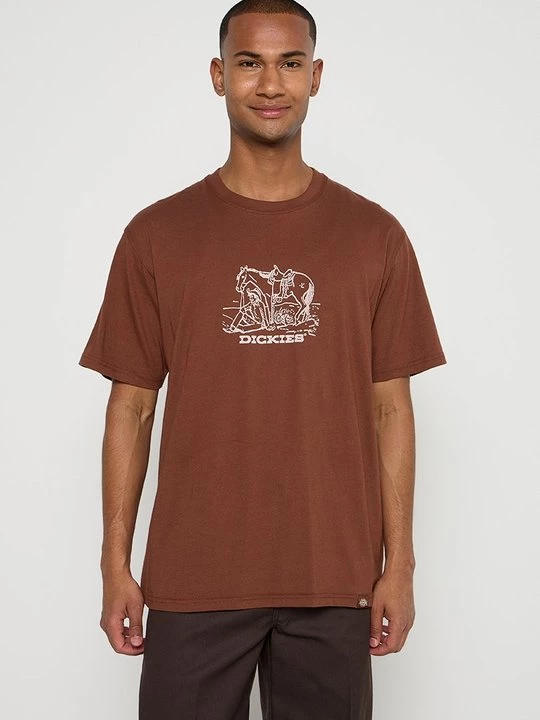 Foto van product T-shirt print Dickies bruin