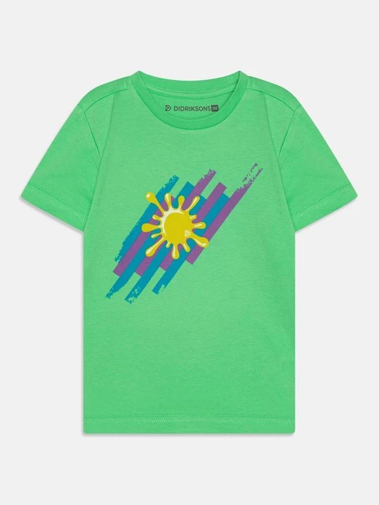 Foto van product T-shirt print Didriksons neongroen
