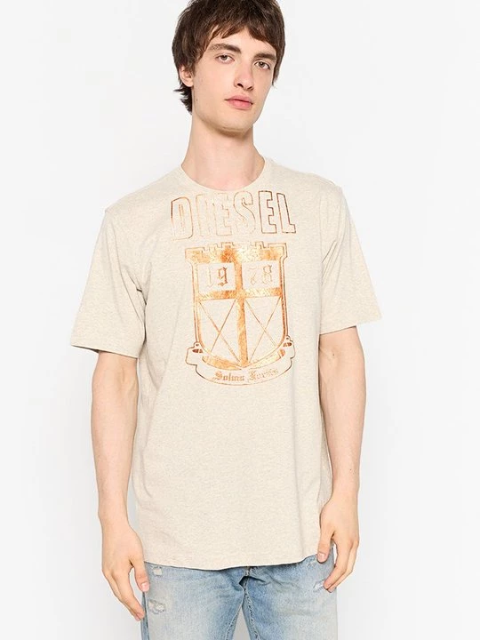 Foto van product T-shirt print Diesel beżowy
