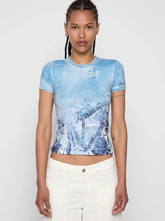 Foto van product T-shirt print Diesel blauw