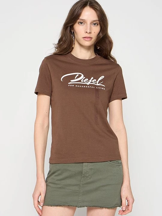 Foto van product T-shirt print Diesel bruin
