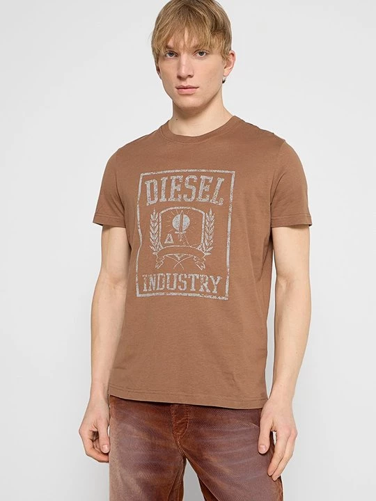 Foto van product T-shirt print Diesel bruin