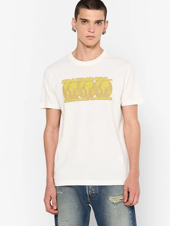 Foto van product T-shirt print Diesel crème