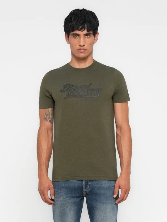 Foto van product T-shirt print Diesel donkergroen