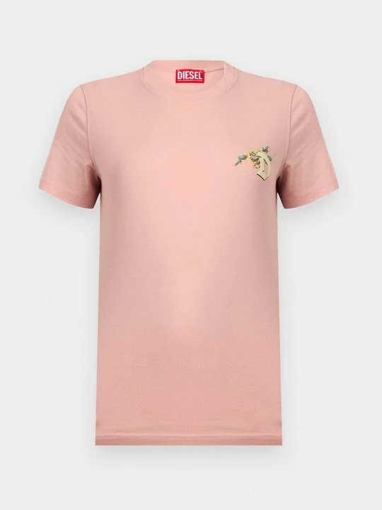 Foto van product T-shirt print Diesel donkerroze