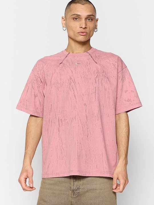 Foto van product T-shirt print Diesel donkerroze