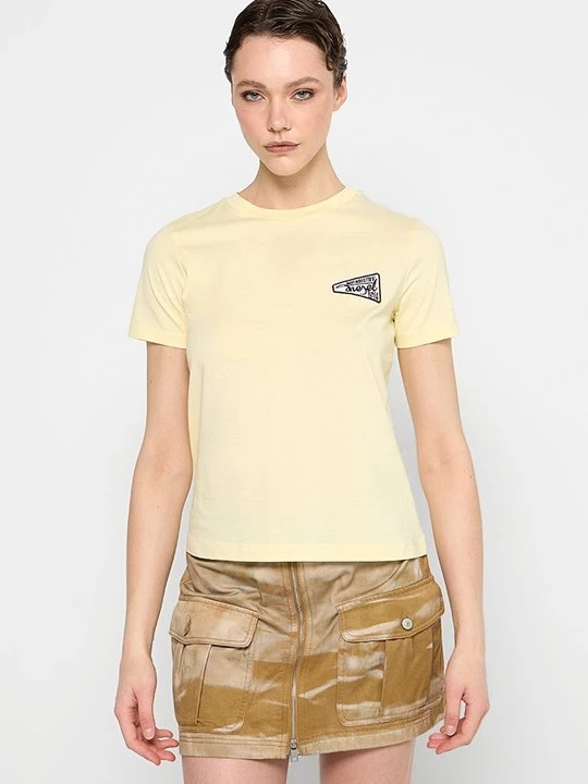 Foto van product T-shirt print Diesel geel