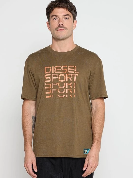 Foto van product T-shirt print Diesel groen
