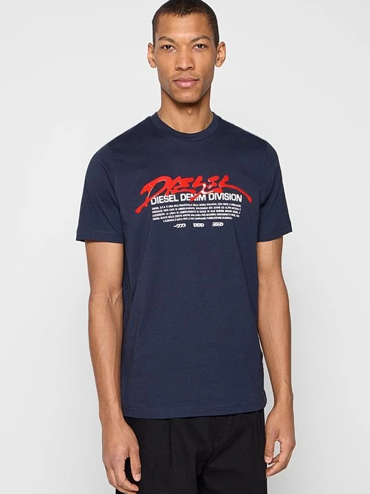 Foto van product T-shirt print Diesel koningsblauw