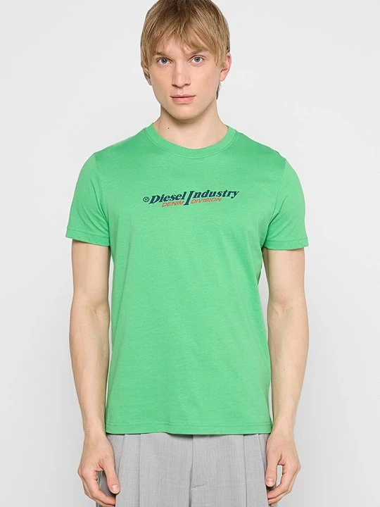Foto van product T-shirt print Diesel lichtgroen