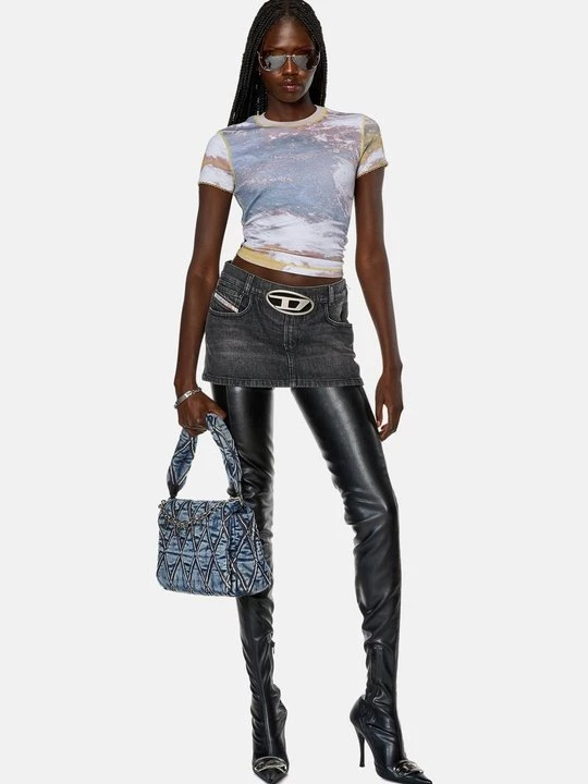 Foto van product T-shirt print Diesel lila