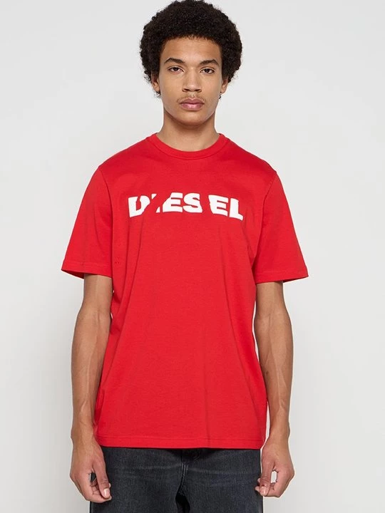 Foto van product T-shirt print Diesel rood