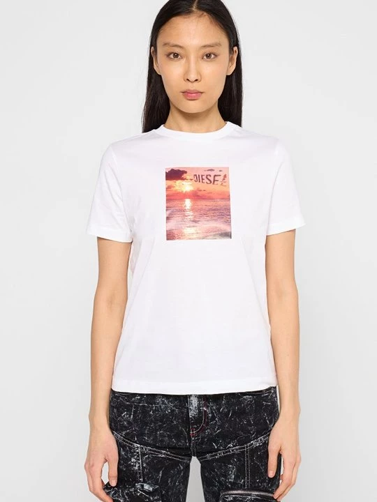 Foto van product T-shirt print Diesel wit