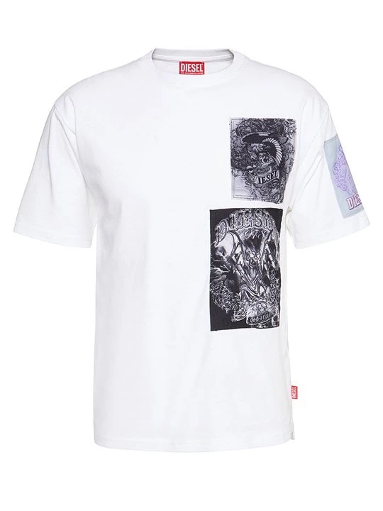 Foto van product T-shirt print Diesel wit