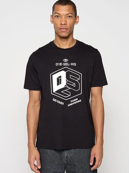 Foto van product T-shirt print Diesel zwart