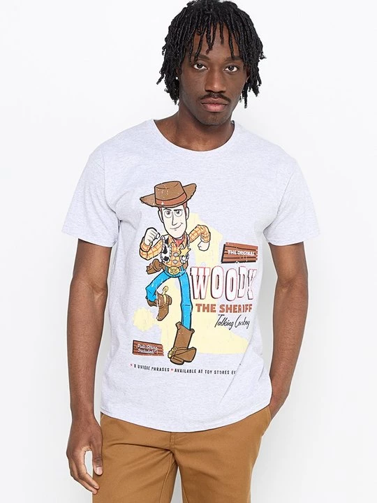 Foto van product T-shirt print Disney lichtgrijs gemêleerd